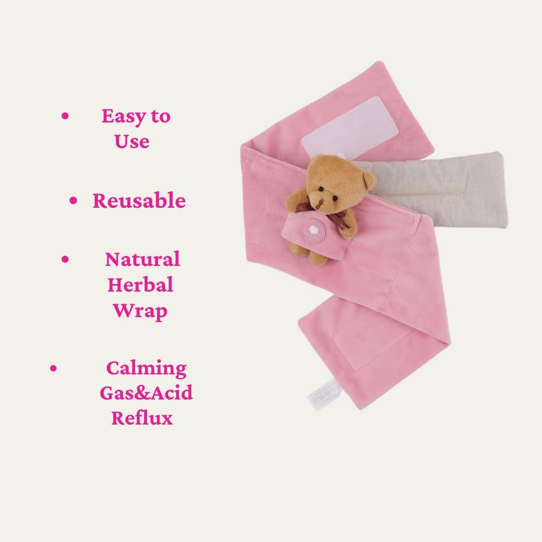 Caring Mom Baby Colic, Gas and Upset Stomach Relief Baby Heated Tummy Wrap, Infant Swaddling Belly Belt with Soothing Warmth for Fussy Infants