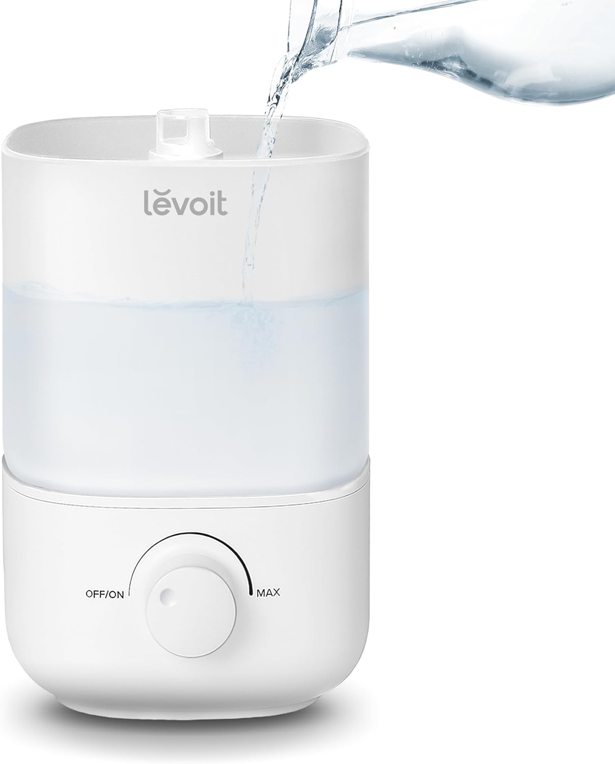 LEVOIT Top Fill Humidifiers for Bedroom, 2.5L Large Tank, Easy to Fill and Clean, 26dB Quiet Cool Mist Air Humidifier for Home Baby Nursery  Plants,Auto Shut-off and BPA-Free for Safety, 25H Runtime