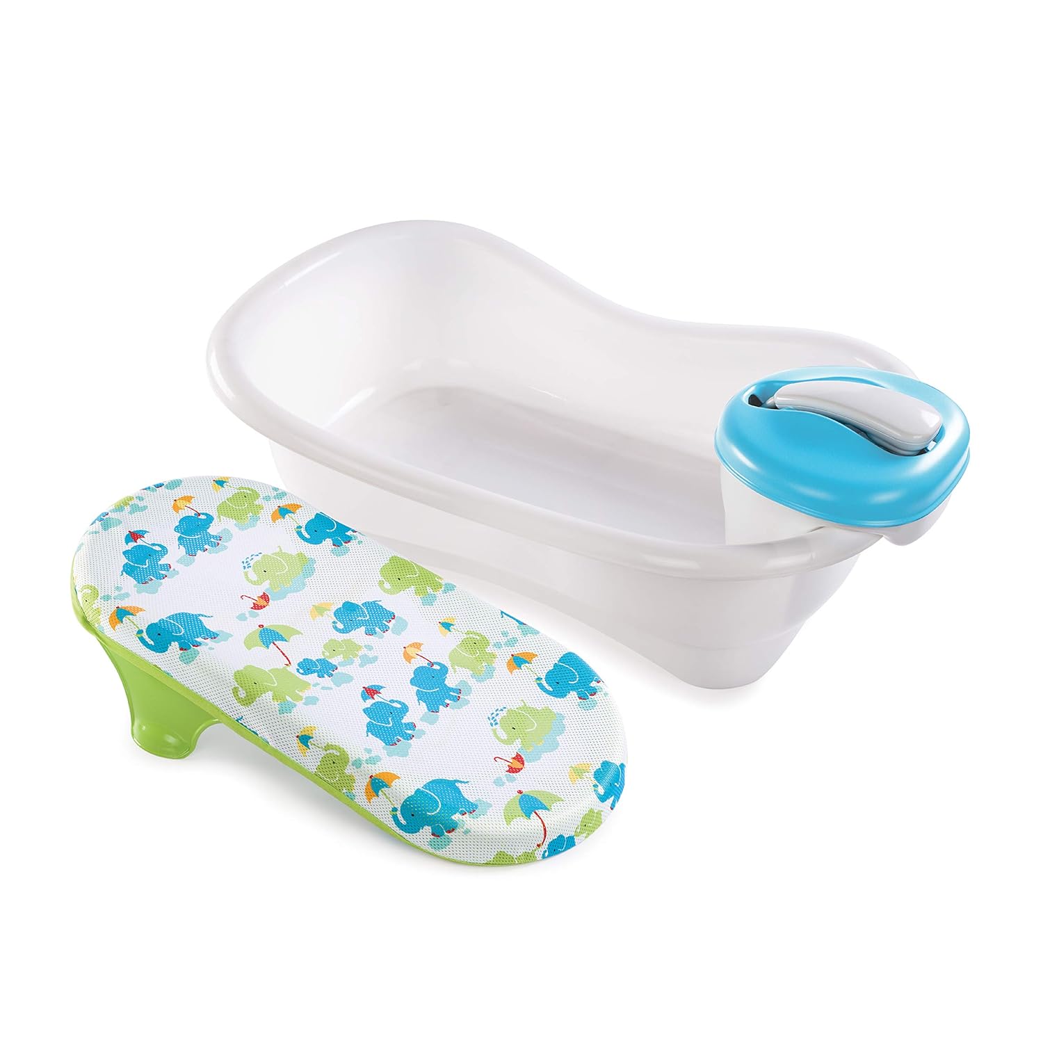 Summer Infant Newborn to Toddler Bath Center and Shower (Neutral) - Bathtub Includes Four Stages that Grow with Your Child